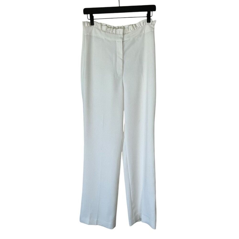 Express Wide Leg Super High Rise Ruffle Trim Waist Dress Pants Size 6S